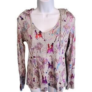 Disney Chaser Frozen 2 Hoodie Gray & Pink Size Medium